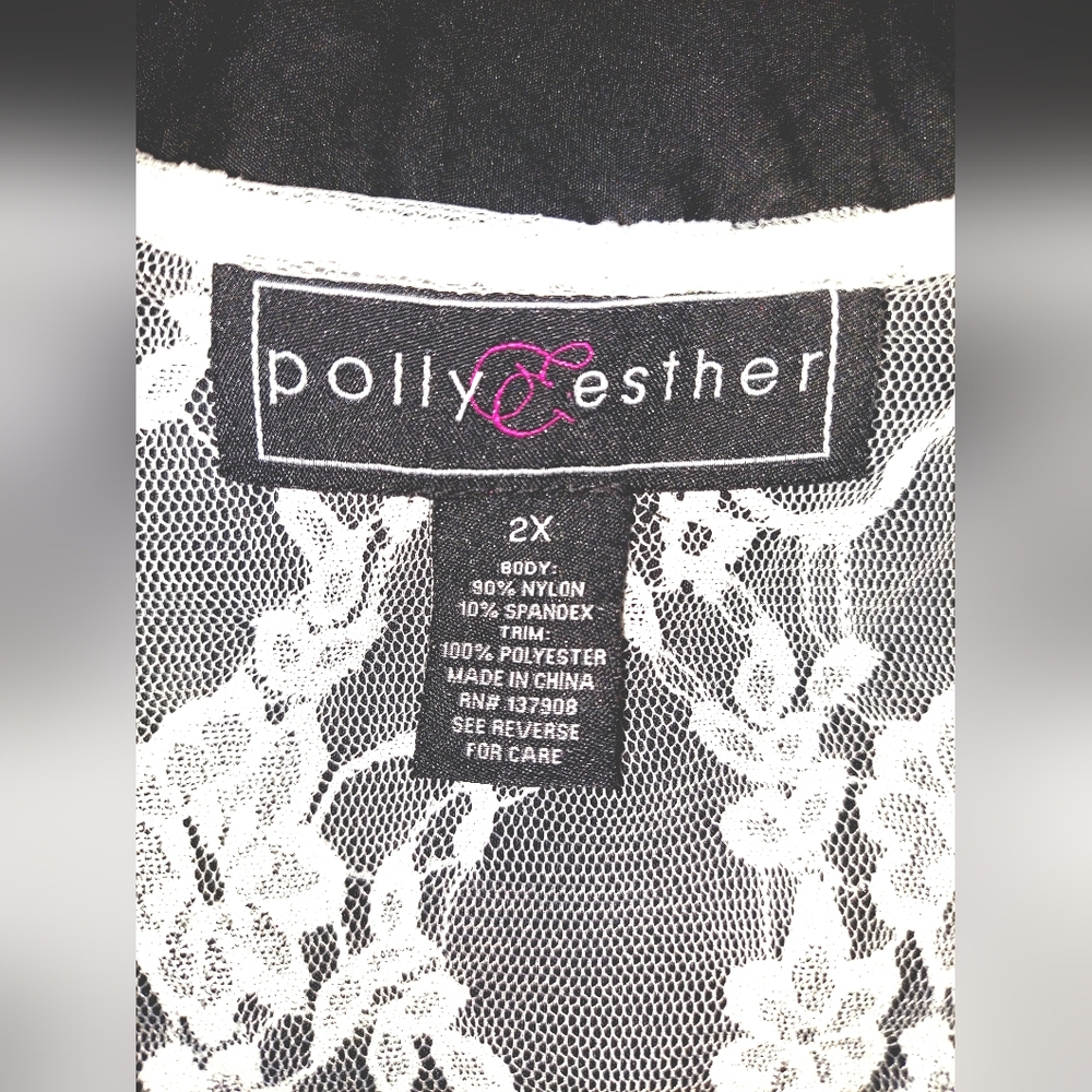 Kimono, White Lace, Beautiful, Sz.2X, Perfect for Weddings, Swimsuit Coverup, - Picture 9 of 9